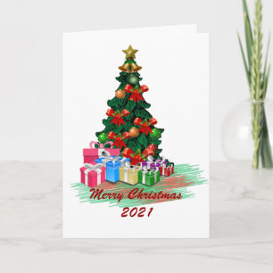 Christmas Tree Folded Card