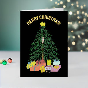 Christmas Tree Folded Foil Holiday Card