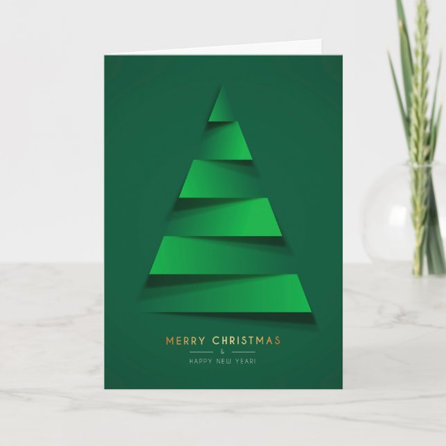 Christmas Tree Folded Photo Card (Front)