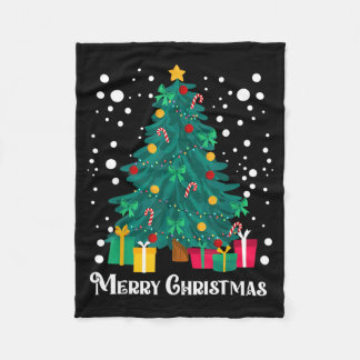 Christmas Tree For Xmas - Santa - Merry Christmas Fleece Blanket