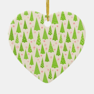 Christmas Tree Forest Customisable Retro Ceramic Tree Decoration