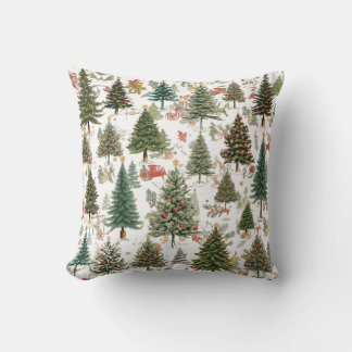 Christmas tree forest, original design cushion