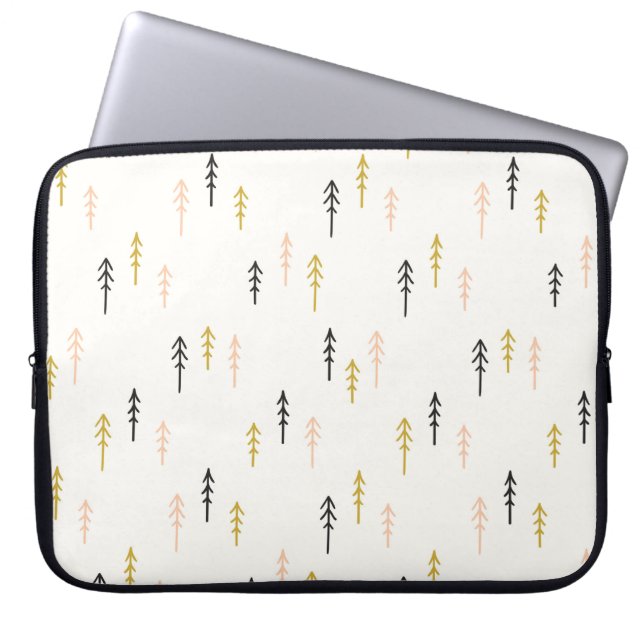 Christmas Tree Forest Pattern Laptop Sleeve (Front)