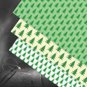 Christmas Tree Forest Wrapping Paper Sheet