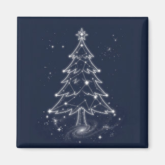 Christmas tree formed by lines of star constellati magnet