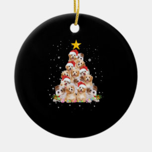 Christmas Tree Funny Dog Ceramic Tree Decoration