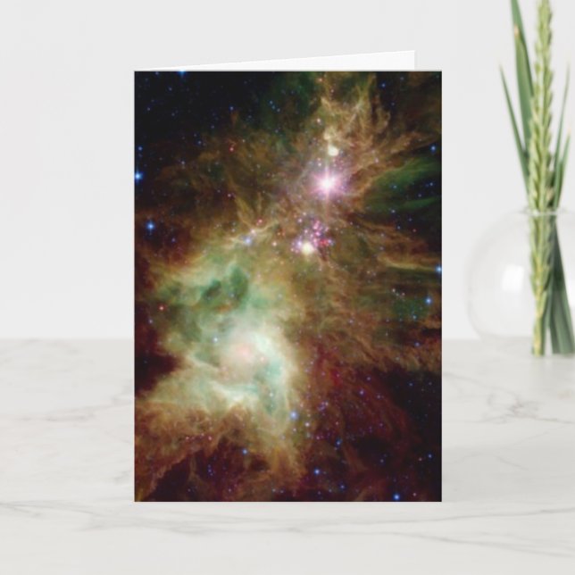 Christmas Tree Galaxy Holiday Card (Front)