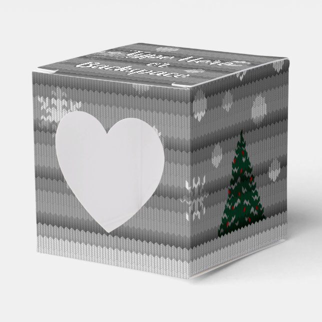 Christmas Tree Gift Box Personalised Holiday Boxes (Front Side)