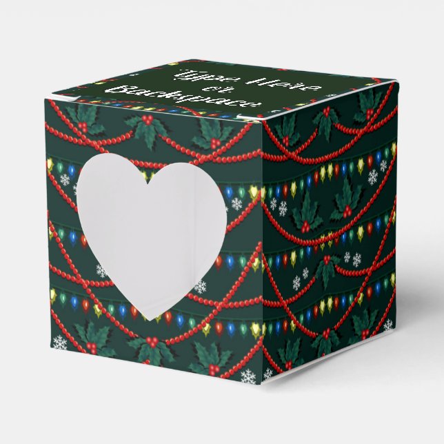 Christmas Tree Gift Box Personalised Holiday Boxes (Front Side)