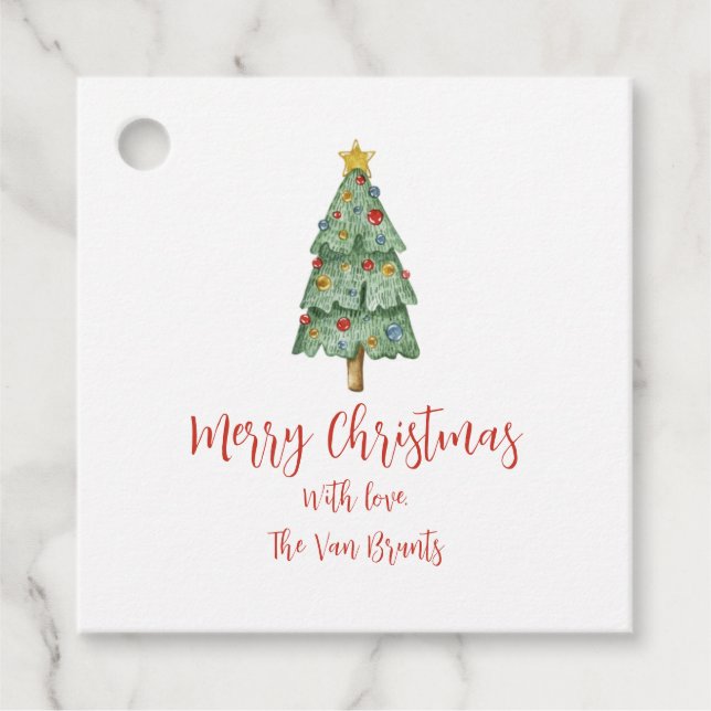 Christmas Tree Gift Tag (Front)