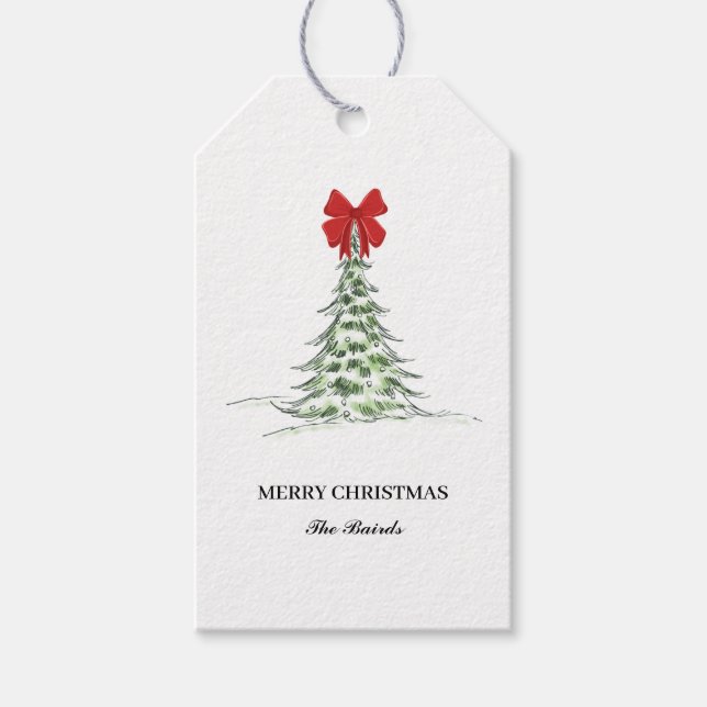 Christmas Tree Gift Tag (Front)