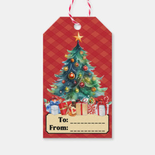 Christmas Tree Gift Tag To/From