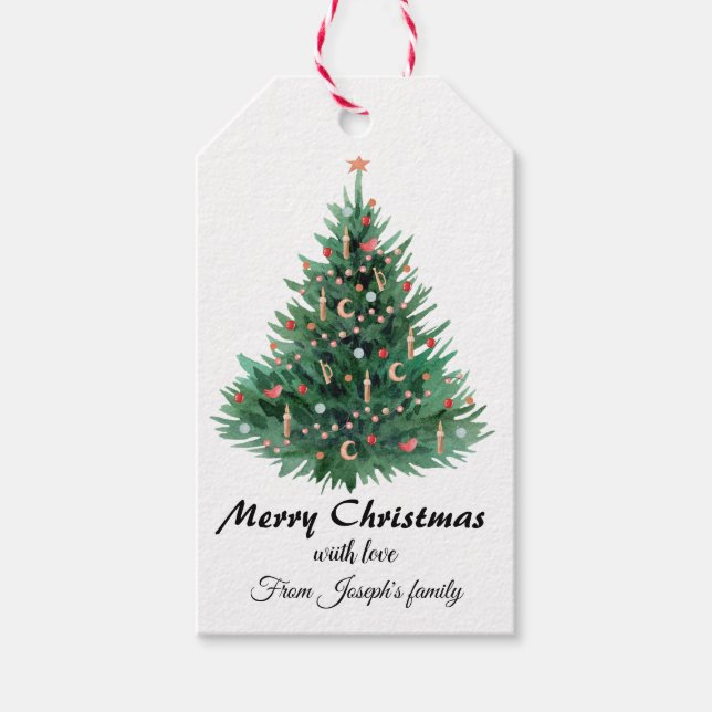 Christmas tree gift tags (Front)