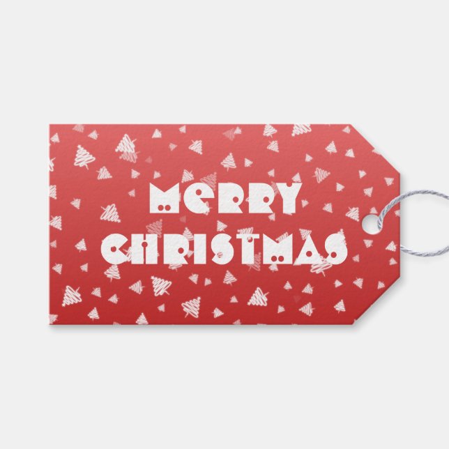 Christmas Tree Gift Tags (Front (Horizontal))