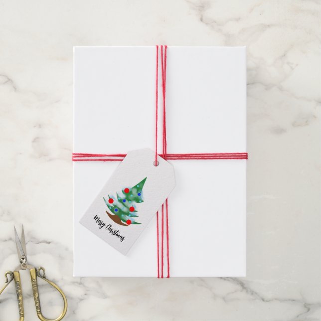 Christmas tree gift tags (With Twine)