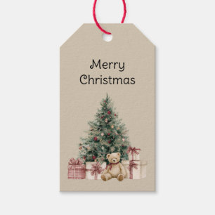 Christmas Tree Gifts Teddy Bear Gift Tags