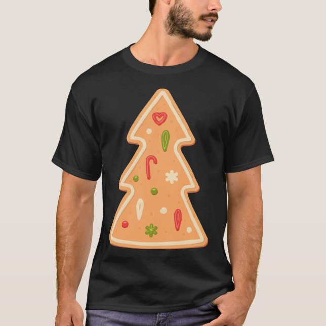 Christmas Tree Gingerbread cake Xmas T-Shirt (Front)