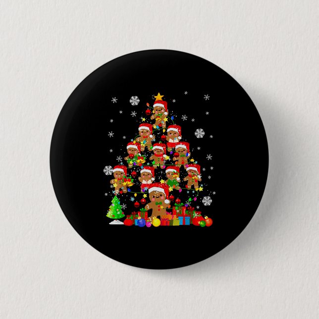 Christmas Tree Gingerbread Christmas Santa Gingerb 6 Cm Round Badge (Front)