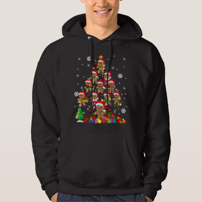 Christmas Tree Gingerbread Christmas Santa Gingerb Hoodie (Front)