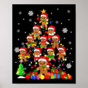 Christmas Tree Gingerbread Christmas Santa Gingerb Poster