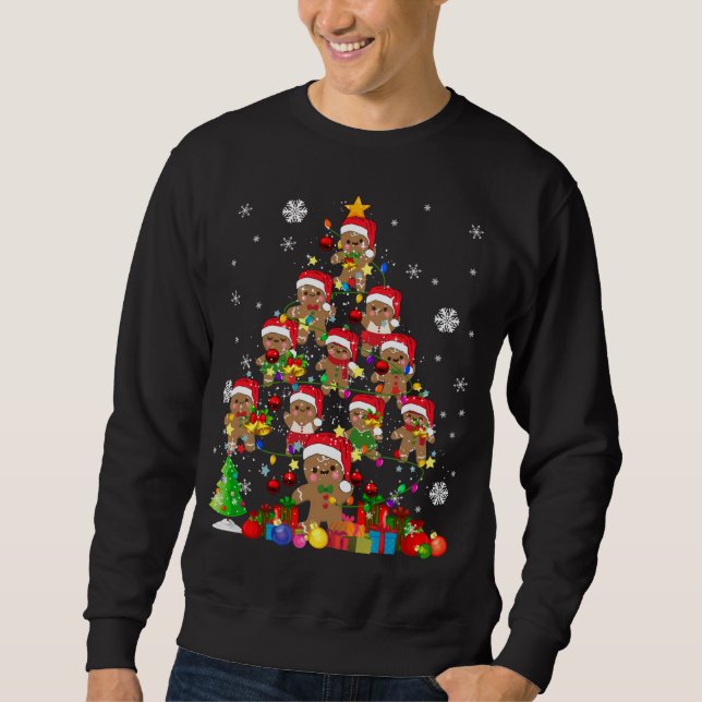Christmas Tree Gingerbread Christmas Santa Gingerb Sweatshirt (Front)