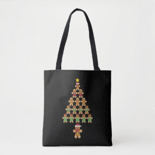 Christmas Tree Gingerbread Cookies Xmas Cookie Tote Bag