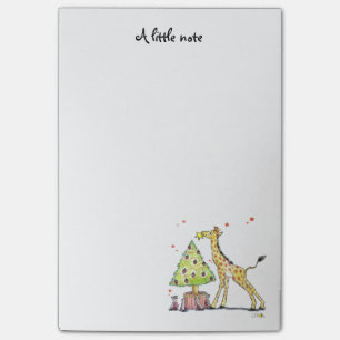 Christmas tree & giraffe - christmas party festive post-it notes