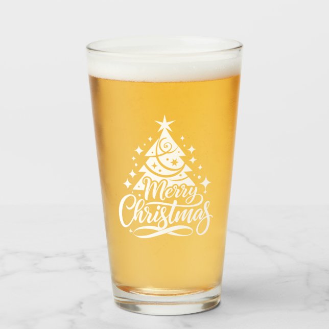 Christmas Tree Glass (Front Filled)