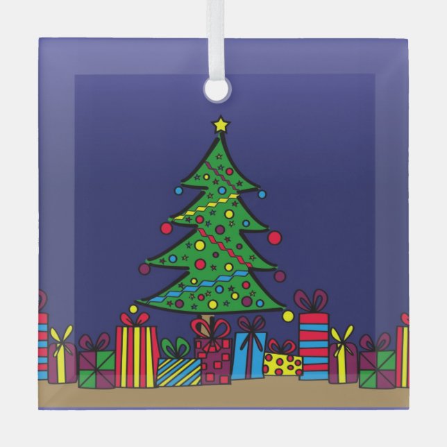 Christmas tree glass tree decoration (Front)