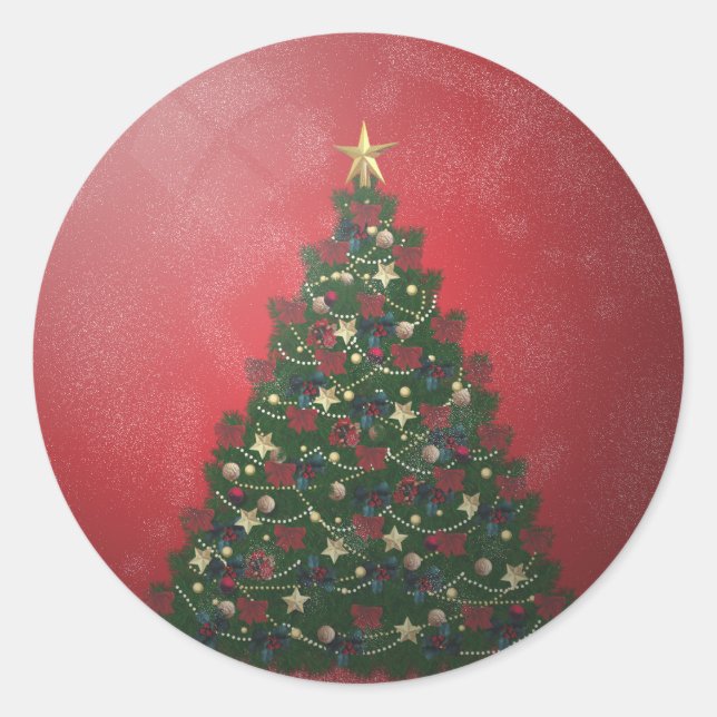 Christmas Tree Globe Sticker (Front)