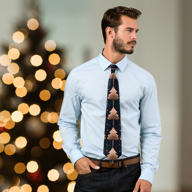 Christmas Tree Gold & Black Christmas Tie (Creator Uploaded)