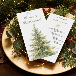 Christmas Tree Gold Star Rehearsal Dinner Menu