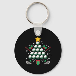 Christmas Tree Golf Ball Equipment Golfing Sport L Key Ring