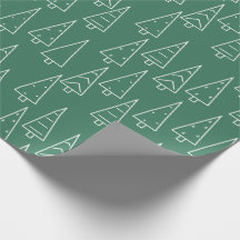 Christmas Tree Green Modern Pattern