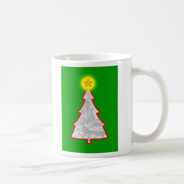 Christmas Tree Green Photo Frame Coffee Mug (Right)