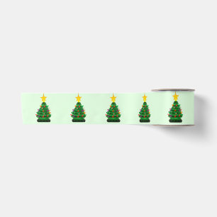 Christmas Tree Green Ribbon Satin Ribbon