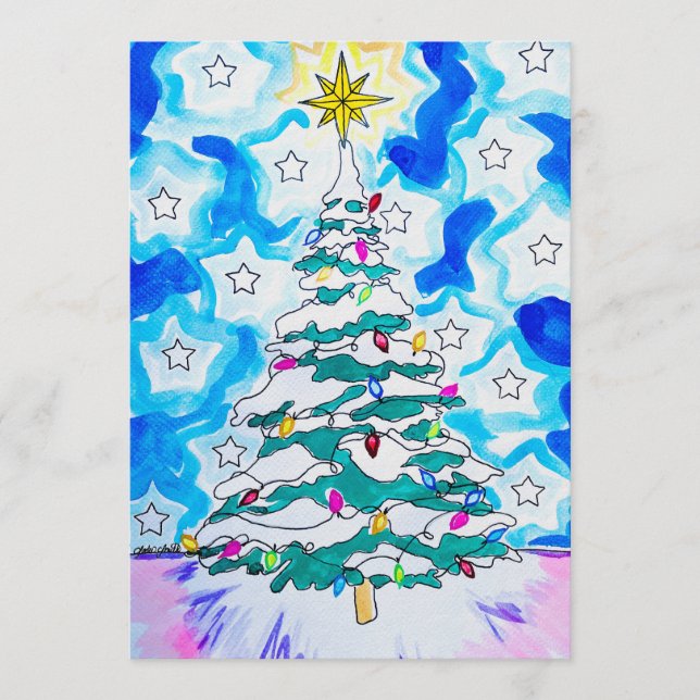 Christmas Tree Greeting Card (Front)