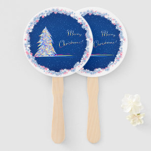 Christmas Tree Hand Fan