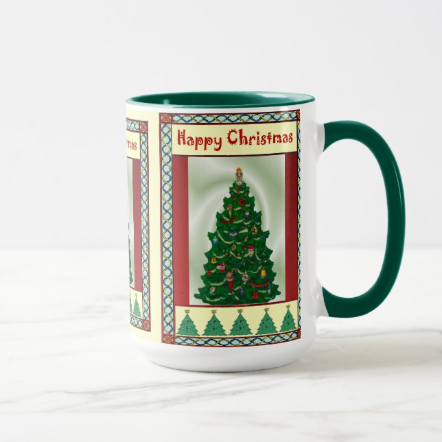 Christmas tree, happy Christmas Mug (Right)