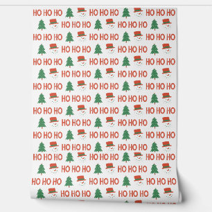 Christmas Tree Hat and HO HO  Wallpaper