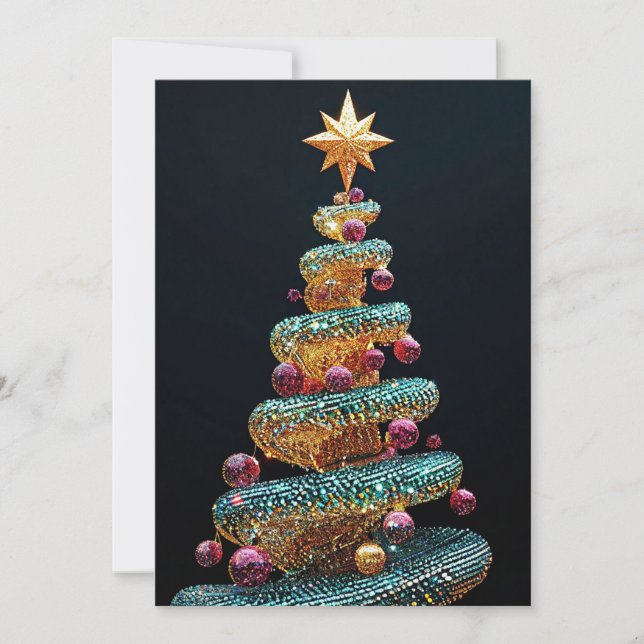 Christmas tree holiday card (Front)