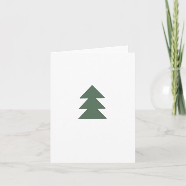 Christmas Tree Holiday Card (Soft Green) (Front)