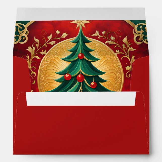 Christmas Tree Holiday Envelope (Back (Bottom))