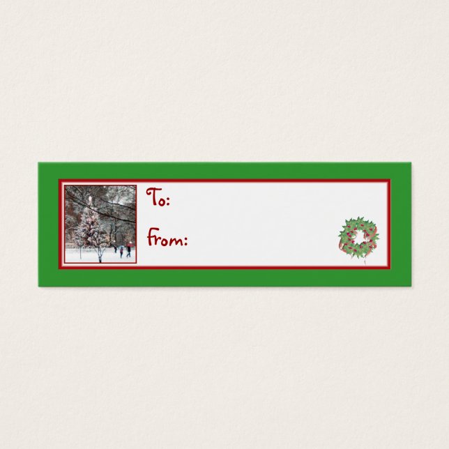 Christmas Tree Holiday Gift Tag (Front)