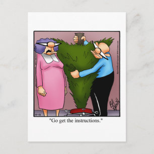 Christmas Tree Holiday Humour Postcard