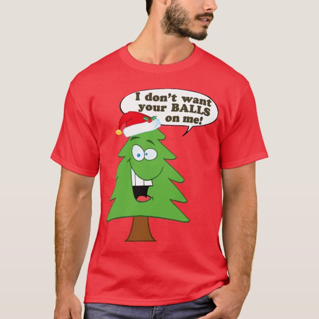 Christmas Tree Holiday Joke T-Shirt (Front)