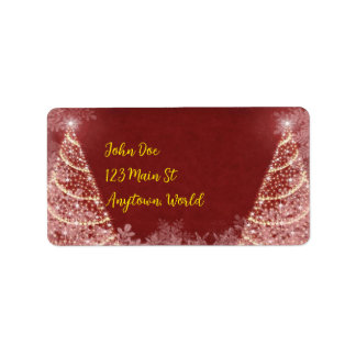 Christmas Tree Holiday Label