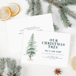 christmas tree holiday moving announcement<br><div class="desc">Announce your new holiday home to family and friends with this modern winter christmas tree design.</div>