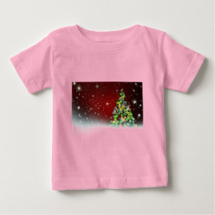 Christmas Tree Holiday Peace Love Destiny Baby T-Shirt