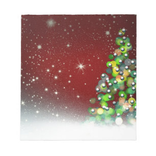 Christmas Tree Holiday Peace Love Destiny Notepad